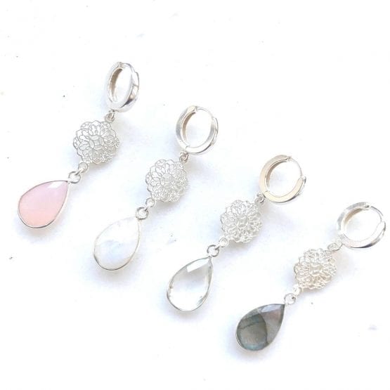 Kolczyki MANDALA srebrne