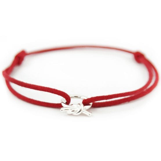 Bransoletka na sznurku pozłacana MEMORY KNOT