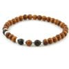 Bransoletka drewniane koraliki bayong&ebony wood