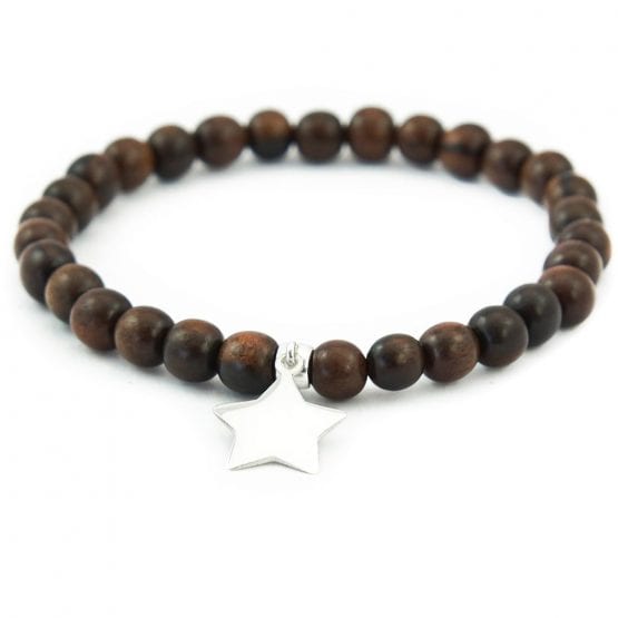 Bransoletka OM drewniane koraliki