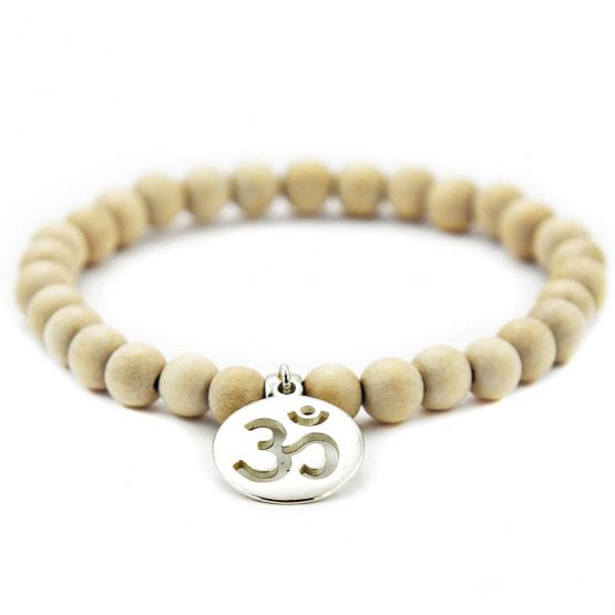 Bransoletka OM drewniane koraliki