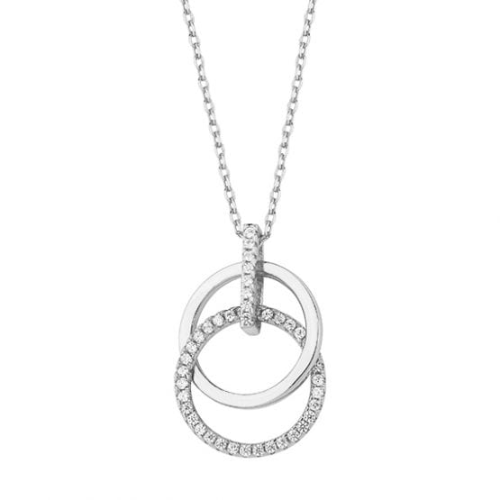 Naszyjnik koła z cyrkoniami