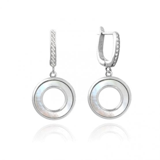 Kolczyki karma z masą perłową