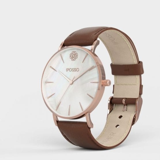 Zegarek PEARLY silver brown