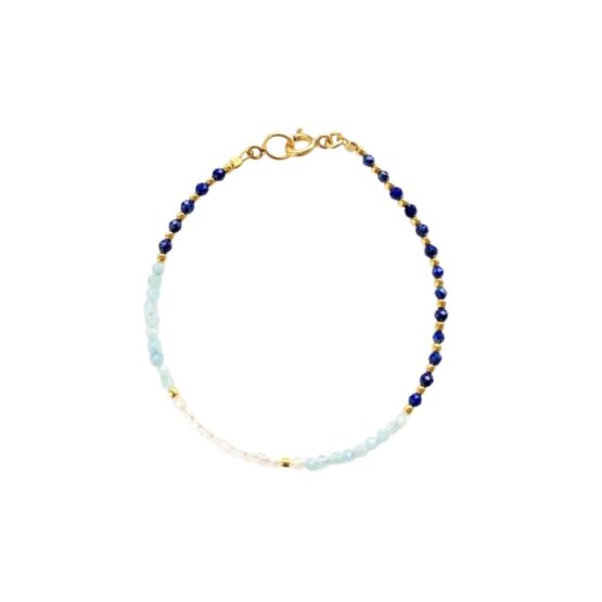 Bransoletka MATCH lapis, akwamaryn, k.księżycowy