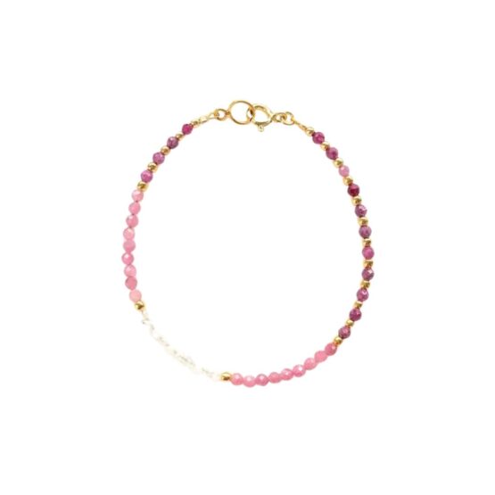 Bransoletka MATCH rubin, turmalin, k.księżycowy