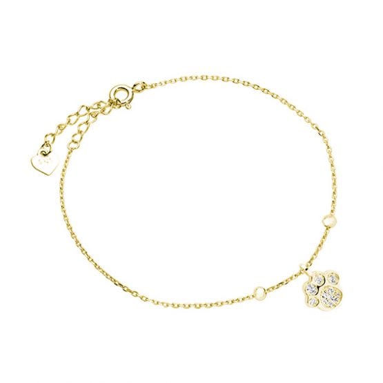 Bransoletka łapka z cyrkoniami