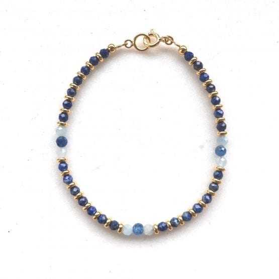 Bransoletka GEMS lapis, akwamaryn, kyanit