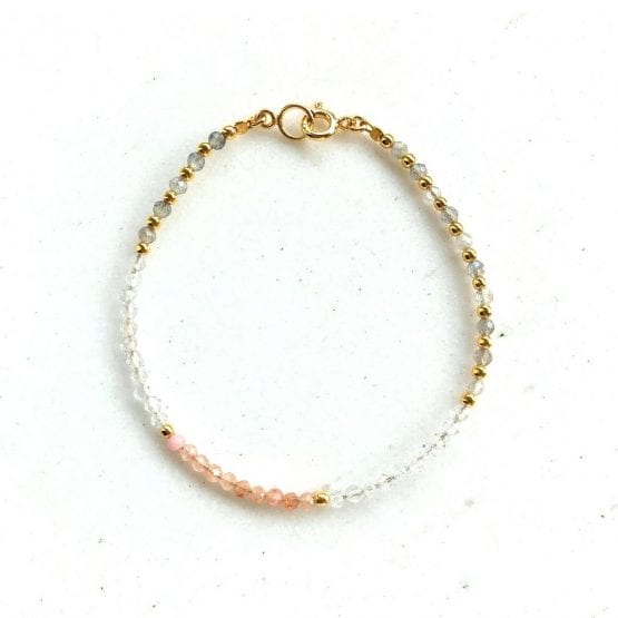 Bransoletka MATCH labradoryt, topaz, kamień słoneczny