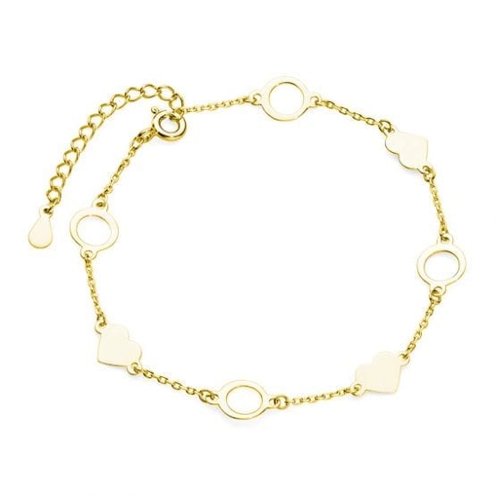 Bransoletka kółko serce