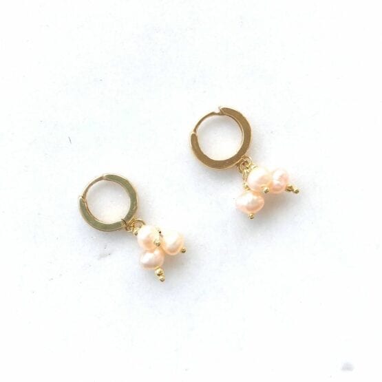 Kolczyki PEARLY peach