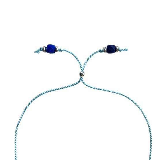 Naszyjnik SILK akwamaryn, lapis lazuli