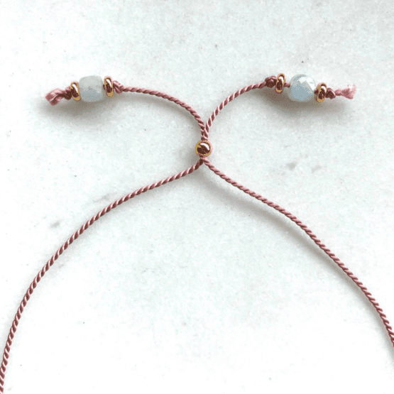 Naszyjnik SILK akwamaryn, opal, rubin