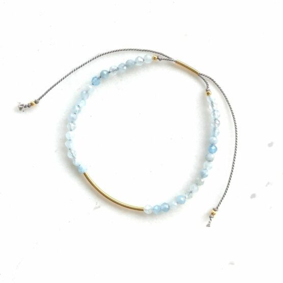 Bransoletka AURA akwamaryn