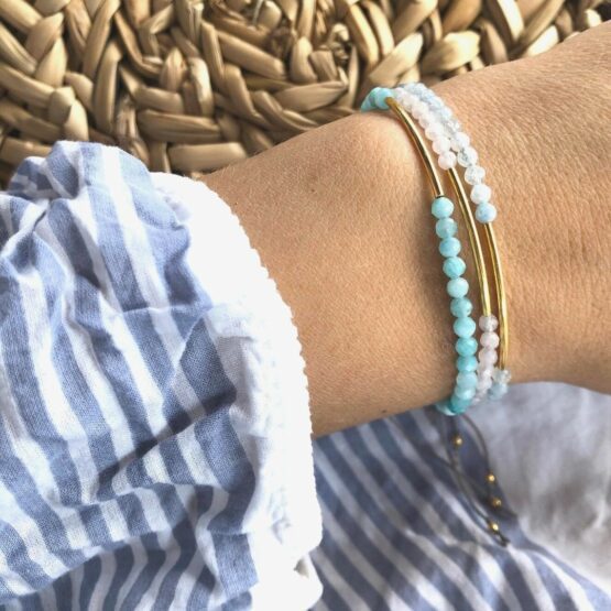 Bransoletka AURA akwamaryn