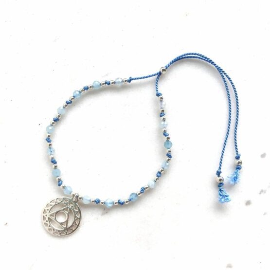 Bransoletka VISHUDDHA akwamaryn jasna