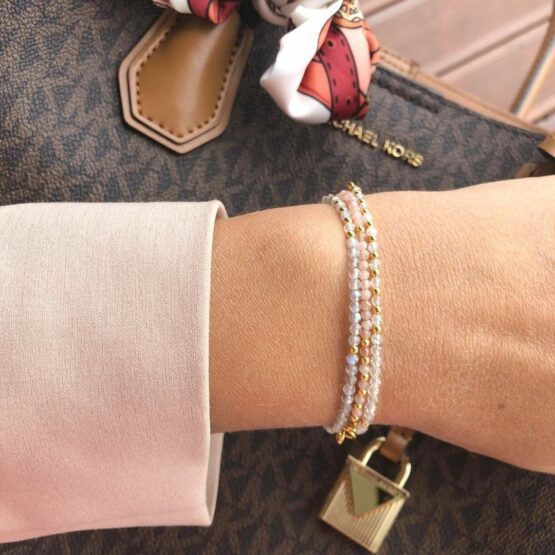 Bransoletka MATCH labradoryt, topaz, kamień słoneczny