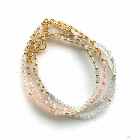 Bransoletka MATCH labradoryt, topaz, kamień słoneczny