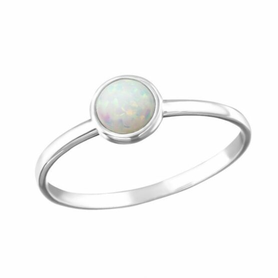 Pierścionek SIMPLE biały