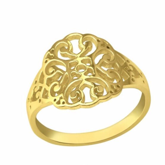 Pierścionek BALI pozłacany