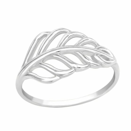 Pierścionek LIŚĆ srebrny