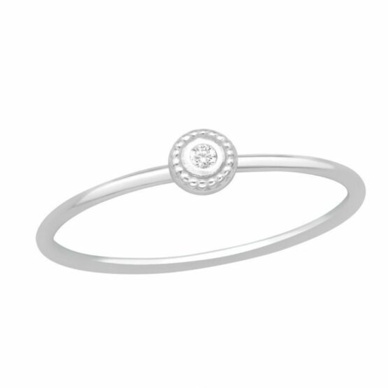 Pierścionek TINY srebrny okrągły