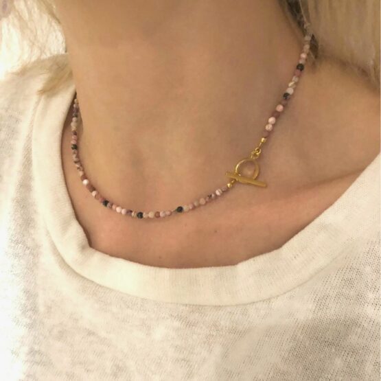 Naszyjnik choker SIMPLE rodonit