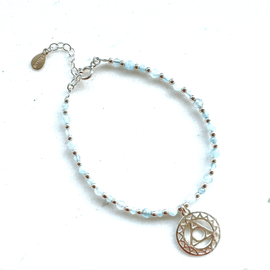 Bransoletka VISHUDDHA akwamaryn.