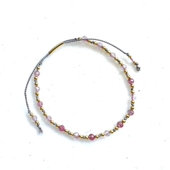 Bransoletka SILK kwarc truskawkowy