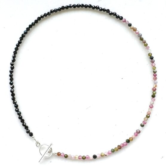 Naszyjnik choker SIMPLE turmalin mix/black
