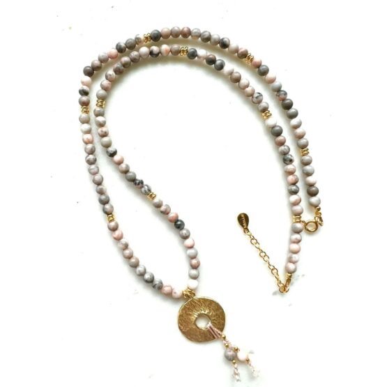 Naszyjnik ANTIQUE jaspis pastelowy