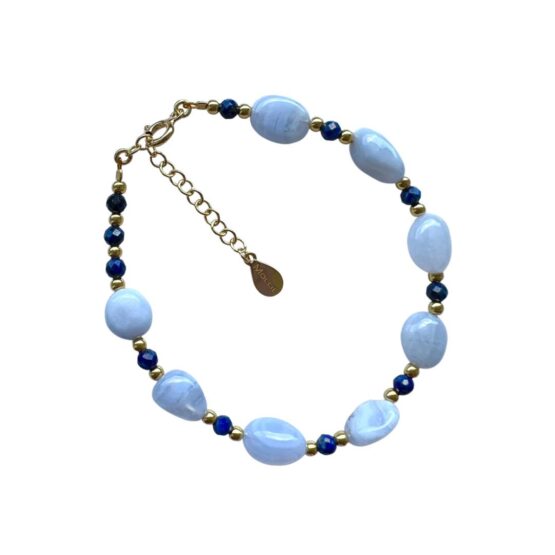 Bransoletka BLUE chalcedon i lapis