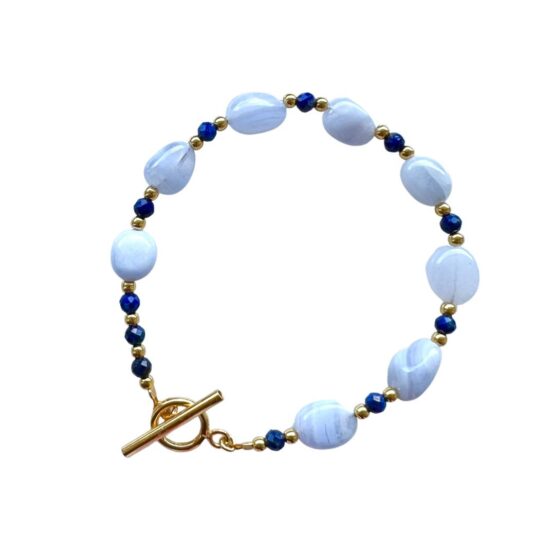 Bransoletka BLUE chalcedon i lapis