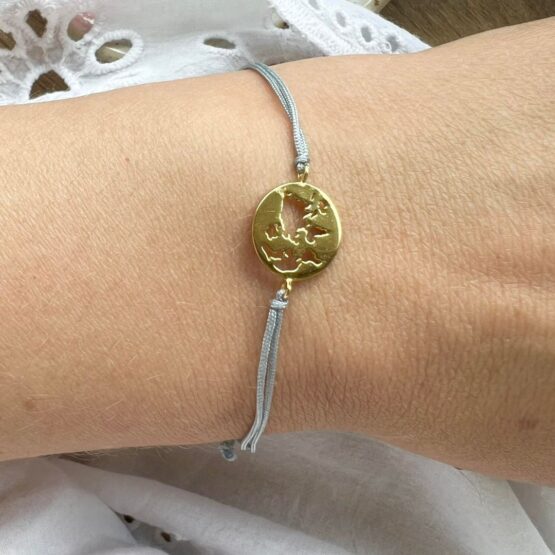 Bransoletka ZIEMIA pozłacana