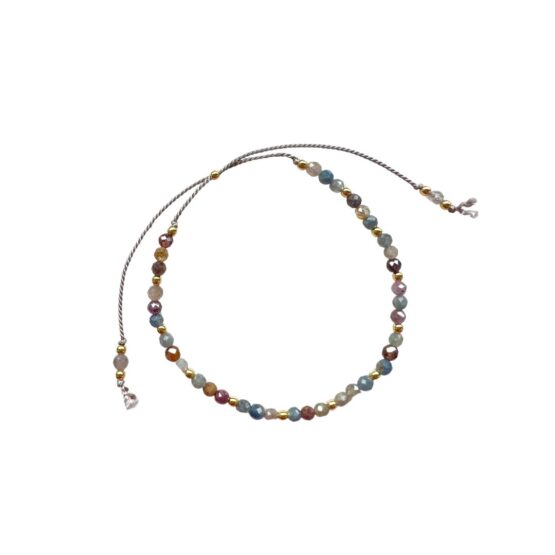 Bransoletka SILK szafir z rubinem