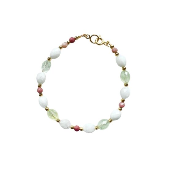 Bransoletka LUNA prehnit, rodonit