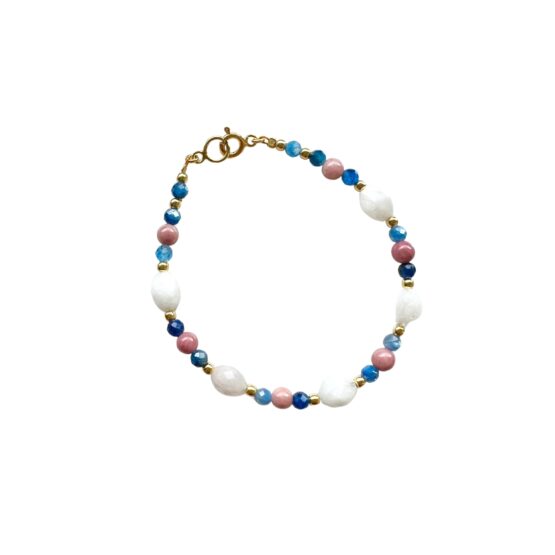 Bransoletka LUNA kyanit, rodonit