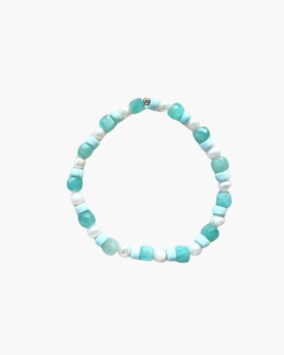 Bransoletka ARTE amazonit, perła, magnezyt