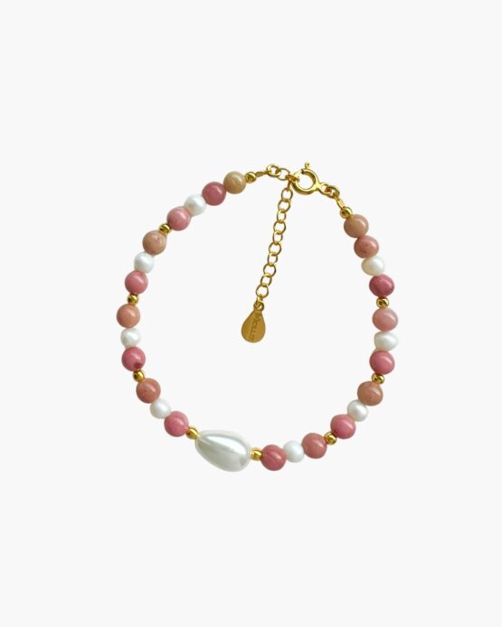 Bransoletka BRIDE rodonit, perła