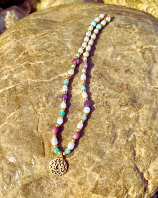 Bransoletka KYANIT perłowy