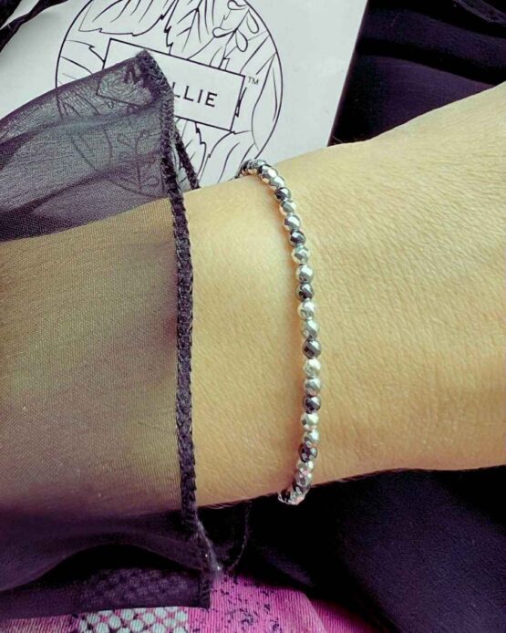 Bransoletka HEMATYT silver