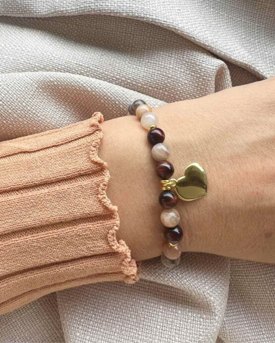 Bransoletka BROWN heart